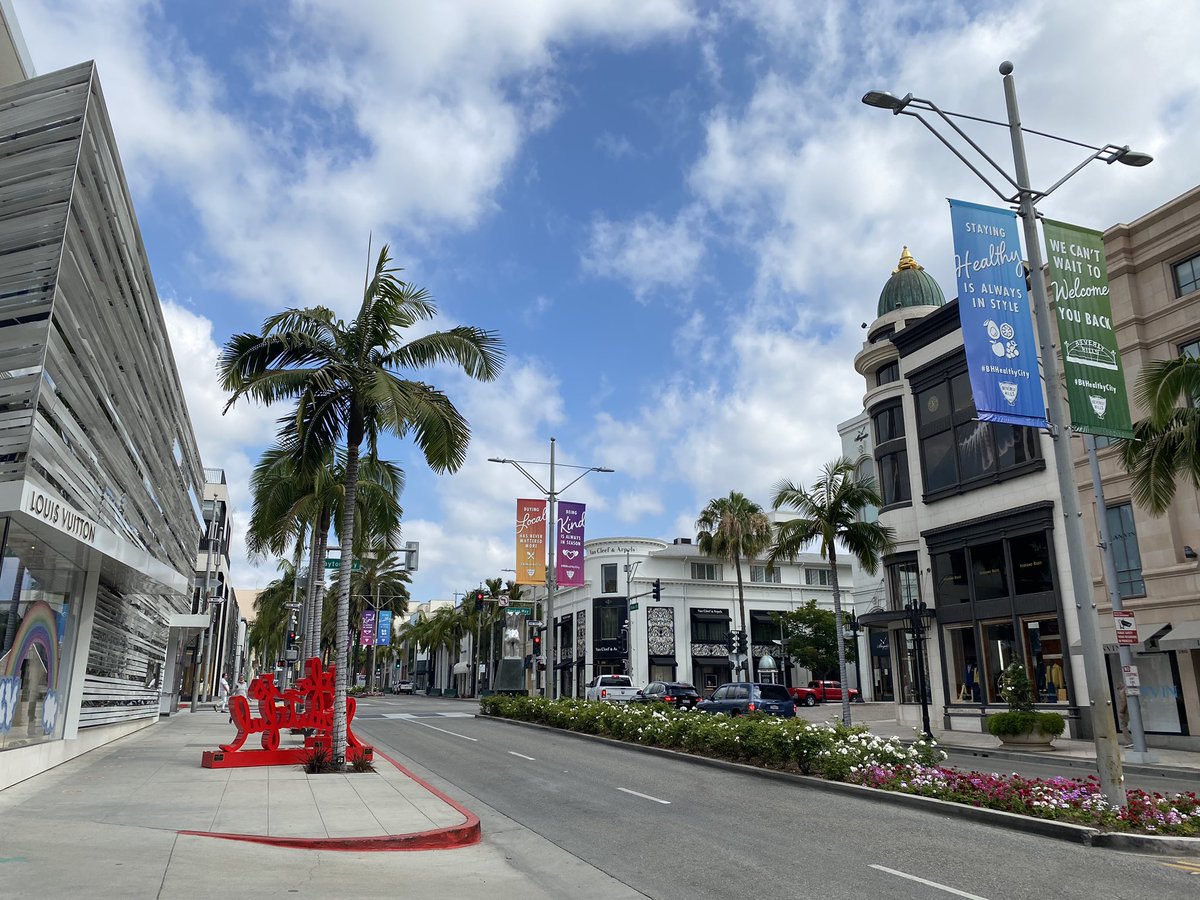 🙌We are thrilled that our famous and historic Rodeo Drive is once again open to the world! We encourage everyone to shop &amp; enjoy what we have to offer. Please remember to wear a face covering &amp; maintain social distancing to ensure the health and safety of all. #onlyonrodeo