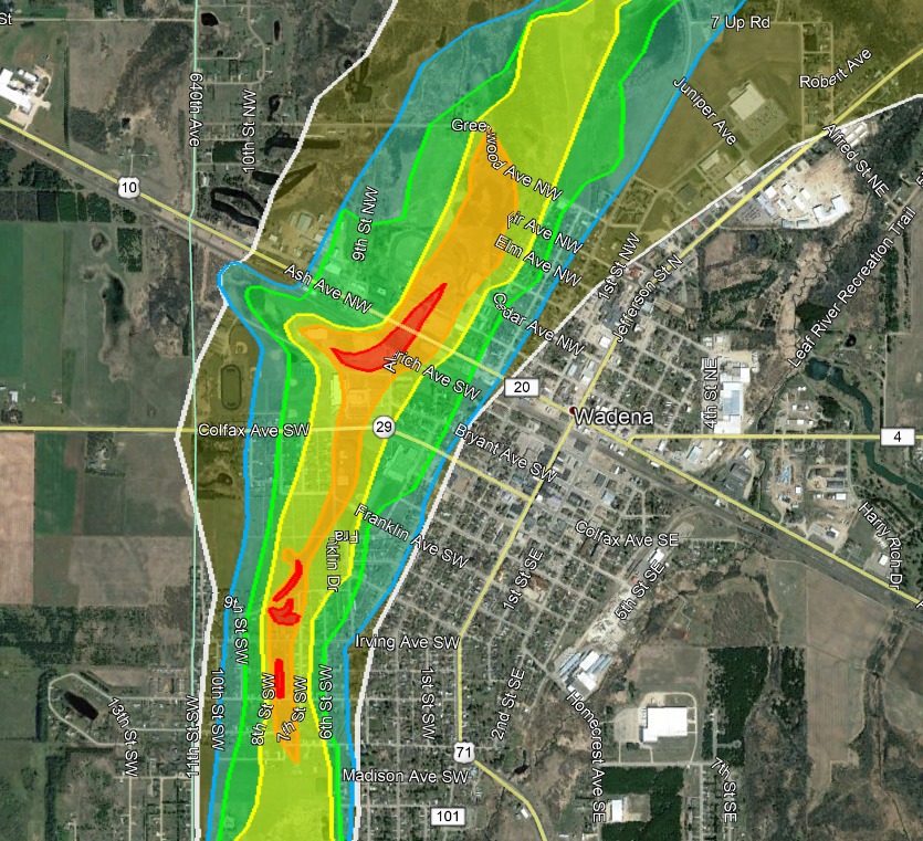 Wx_Chaser's tweet photo. Ten years ago yesterday was the epic 6-17-10 MN/ND tornado outbreak that spawned my fascination with surveying tornadoes from the air. Paths in satellite imagery were often longer than the ground surveys and even revealed one undocumented #tornado! #mnwx #ndwx https://t.co/UvvCthDP9M