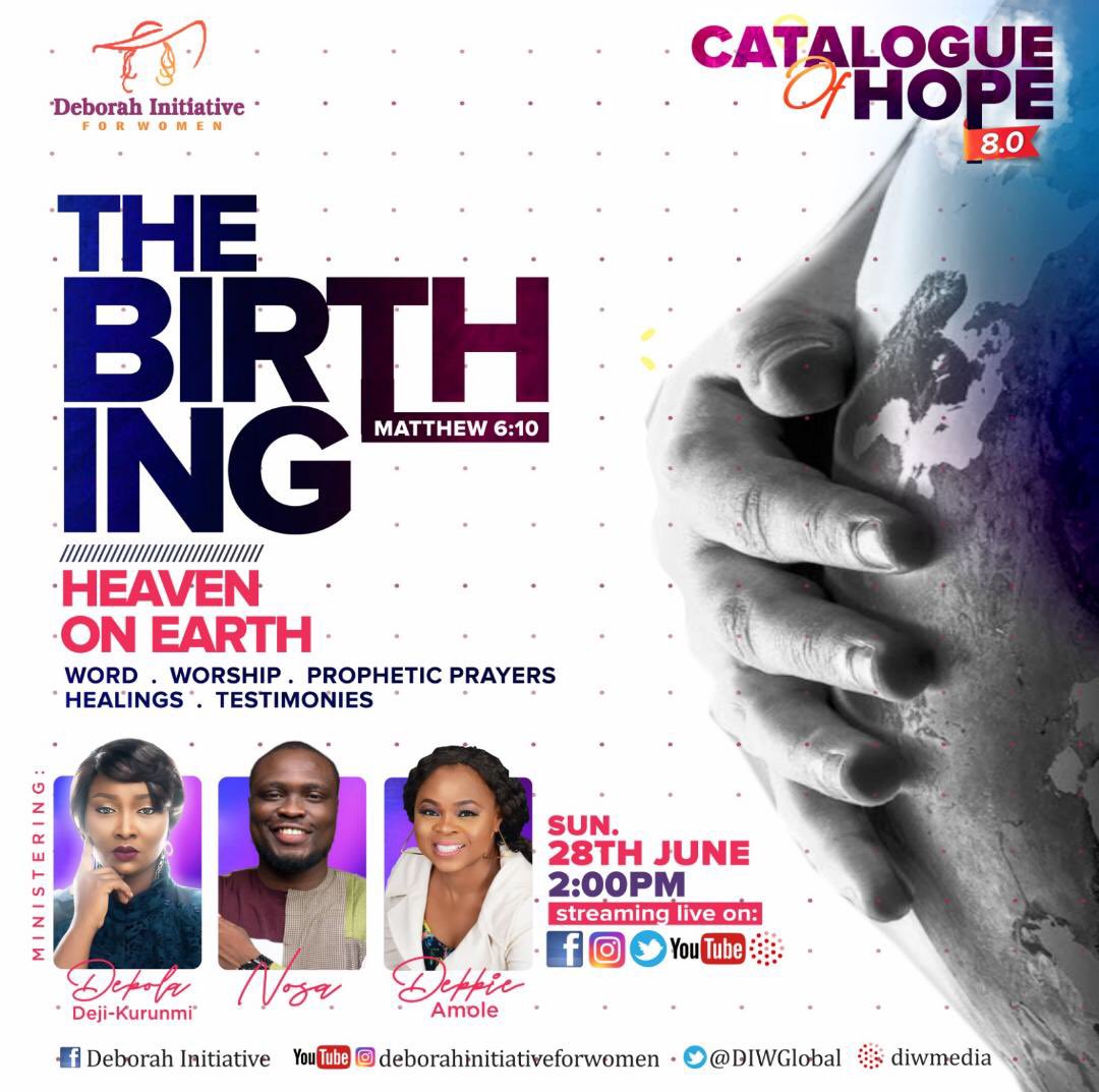 diwglobal's tweet photo. We are anticipating a moment in time where God’s Sons and Daughters will birth their next miracles, next spiritual dimensions and levels, their next possibilities in God. Join us online on 28th June at 2:00pm.
Register:
https://t.co/oTbZ5mz4fX

#COH8.0 #DeborahInitiativeforWomen https://t.co/IEtsZiLQ2U