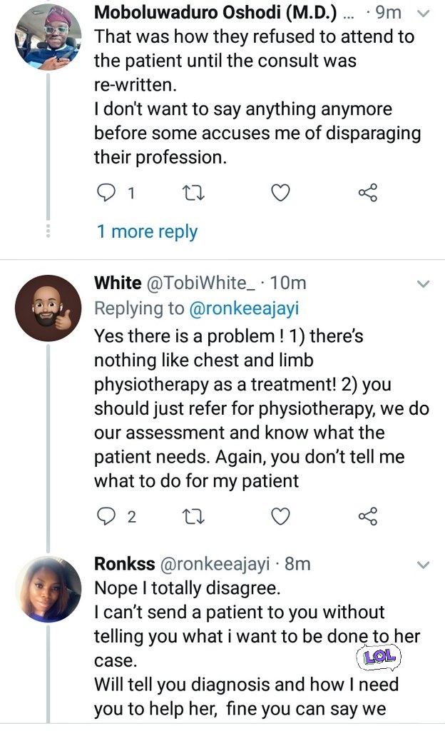 This isn't an attack at anyone.We really need to deal with this once and for all.(REFERRAL TO PHYSIOTHERAPY)THERE IS NOTHING LIKE CHEST AND LIMB PHYSIOTHERAPYNOTHING LIKE AGGRESSIVE PHYSIOTHERAPY TOO.imagine this referral for a stroke patient A thread for all....all