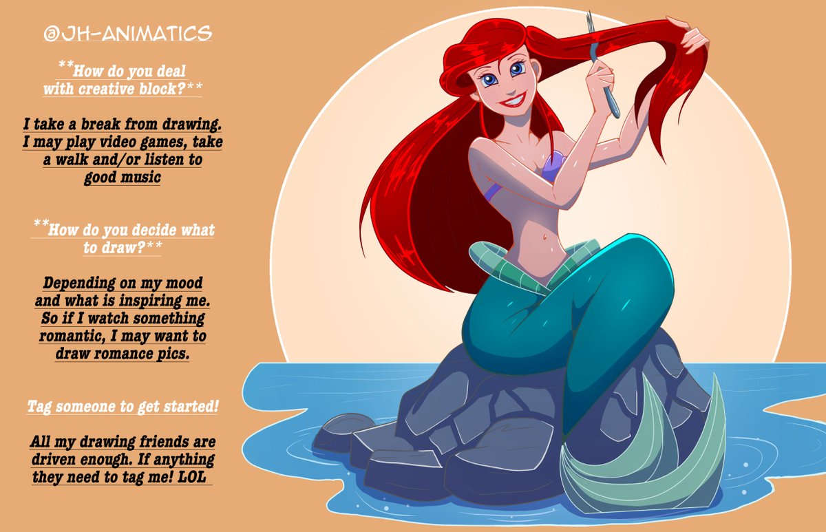 JHAnimatics's tweet photo. On #deviantarteclipse They had a, "Getting Started Challenge" and here is mine! YEAH!
#cartoon #disney #drawing #fork #hair #opinion #redhair #sea #tail #water #dagettingstarted #disneyprincess #mermaid #digitalart #Digital #ocean #deviantart https://t.co/5qZM6YsJvQ