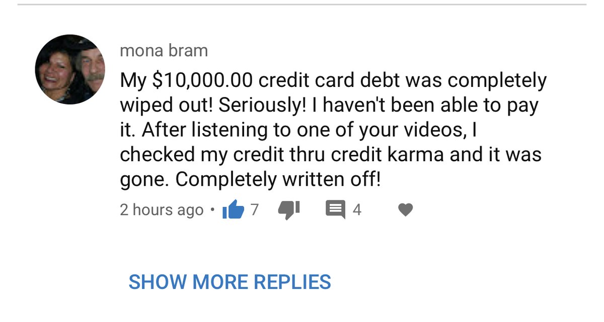 From YouTube Comments NESARA PART 21:Debts Forgiven and or added benefits! This is Beautiful!!!