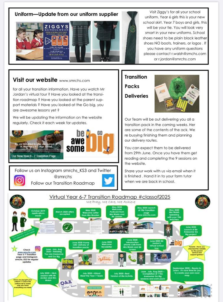 Year 6 – Please visit the transition section of our website to read the 1st issue of our transition newsletter. We will be publishing regular issues to introduce you to many of our staff from across the school. We hope you enjoy the first edition. #classof2025 #transition