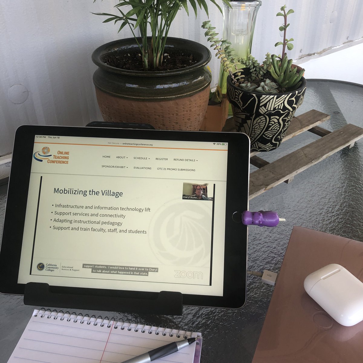 DawnHeuft's tweet photo. Enjoying my “seat” at #virtualOTC listening to the State of DE at California Community Colleges and reviewing how we “mobilized the village” #COVID19 https://t.co/awEQOZ9xWo