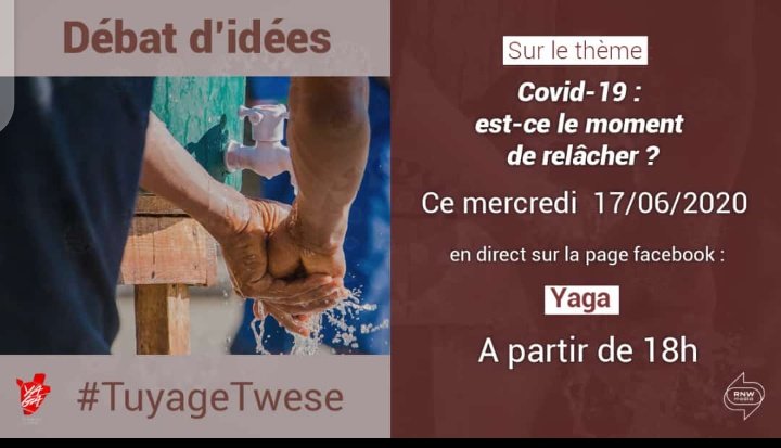 Axel HARERIMANA (@axelharera) on Twitter photo Je me protège, je te protège
Tu te protège, tu me protège, on se protège. La prévention en ce temps de Covid-19 devrait être notre credo. Ce n'est pas l momnt d relâcher.
<a href="/abem_burundi/">ABEM Burundi</a> <a href="/YBurundi/">Yaga Burundi</a> <a href="/DrTedros/">Tedros Adhanom Ghebreyesus</a> <a href="/mspls_bdi/">Ministère de la Santé Publique Burundi(MSPLS)</a> <a href="/WhoBurundi/">WHO Burundi</a> <a href="/IFMSA/">IFMSA</a>
#SCOPHBurundi #JeRespecteLesMesuresBarrières Je me protège, je te protège
Tu te protège, tu me protège, on se protège. La prévention en ce temps de Covid-19 devrait être notre credo. Ce n'est pas l momnt d relâcher.
<a href="/abem_burundi/">ABEM Burundi</a> <a href="/YBurundi/">Yaga Burundi</a> <a href="/DrTedros/">Tedros Adhanom Ghebreyesus</a> <a href="/mspls_bdi/">Ministère de la Santé Publique Burundi(MSPLS)</a> <a href="/WhoBurundi/">WHO Burundi</a> <a href="/IFMSA/">IFMSA</a>
#SCOPHBurundi #JeRespecteLesMesuresBarrières