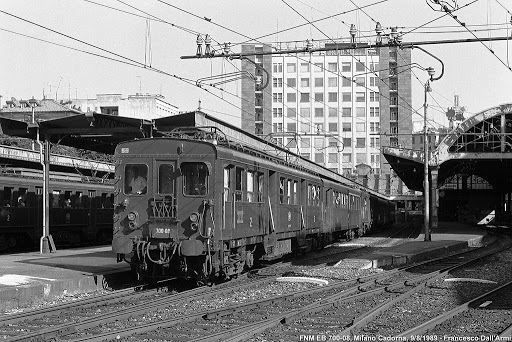 16/ But FNM was built mainly as a short-range intercity steam network, even if private, connecting Milan with the towns and villages at 90-100 km in the North-West. Its function as regional rail emerged only in the mid 1970s, when a real suburbanization process started in Italy