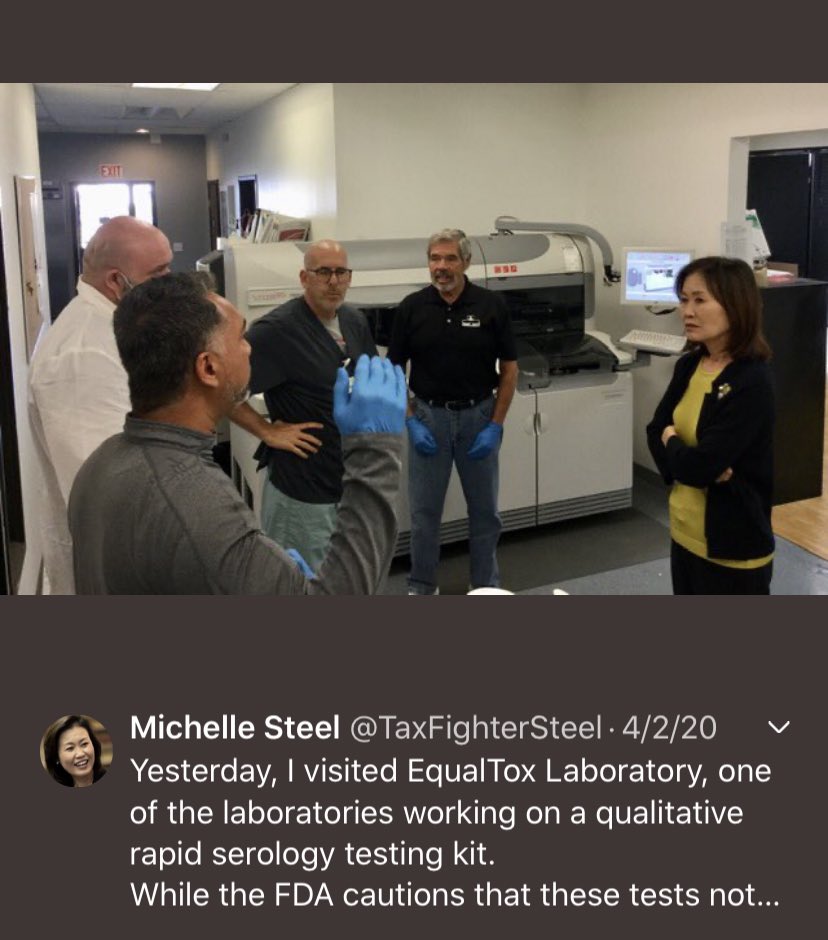 Michelle Steel is also running for CA’s 48th Congressional District against Harley Rouda. Steel has been very vocal with questioning the need for masks to be worn in OC and pushing to reopen businesses quickly. So, who is her Emergency Medical Care Commissioner? Dr Jeff Barke.
