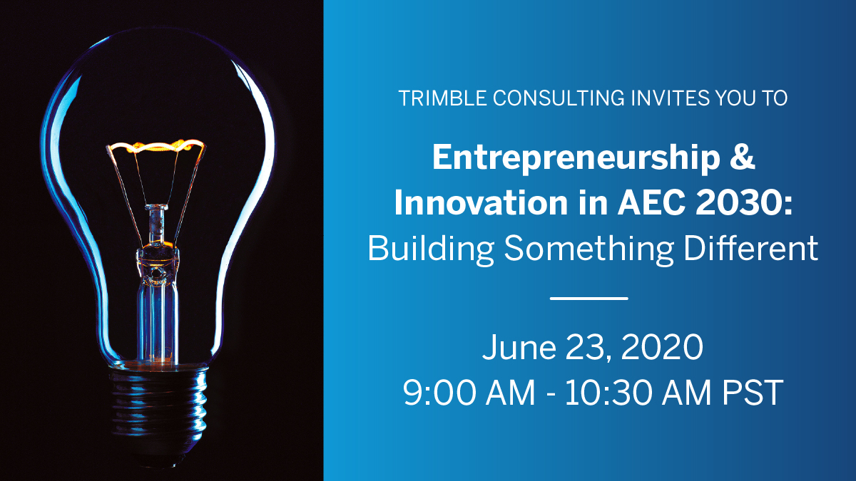 Join us next Tuesday from 9-10:30am PST for a public event streamed on LinkedIn called Entrepreneurship &amp; Innovation in AEC 2030: Building Something Different. We look forward to connecting! Visit the event page to learn more: bit.ly/3ertsu1