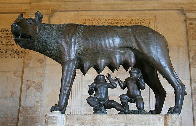 The Capitoline Wolf and the founders of Rome: Romulus and Remus