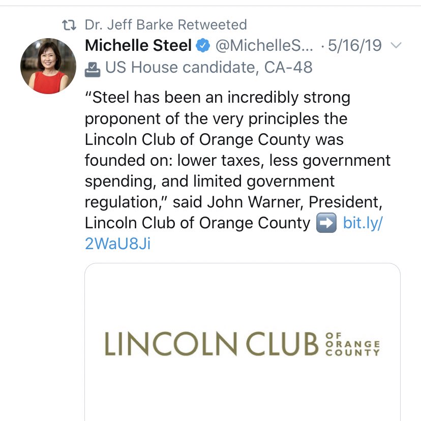 More attachment between Dr Barke and Steel go back to political donations. Mari Barke (Jeff’s wife) donated to Steel on 12/2/19 for $1000. Steel has also received many donations from Winred PAC, which both Mari & Jeff donate to. Both have been active supporters of Steel.