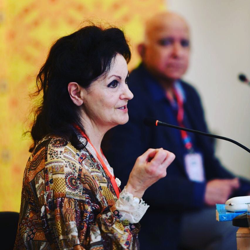 lhrlitfest's tweet photo. LLF Gallery: Hanan-al-Shaykh is the author of the short-story collections Sweep the Sun Off Rooftops and One Thousand and One Nights; &, among others, the novel The Story of Zahra, Women of Sand & Myrrh. Shaykh took part in LLF’s sixth iteration in Lahore #LLF2018 @tapujaveri https://t.co/oZv4yZFnUu