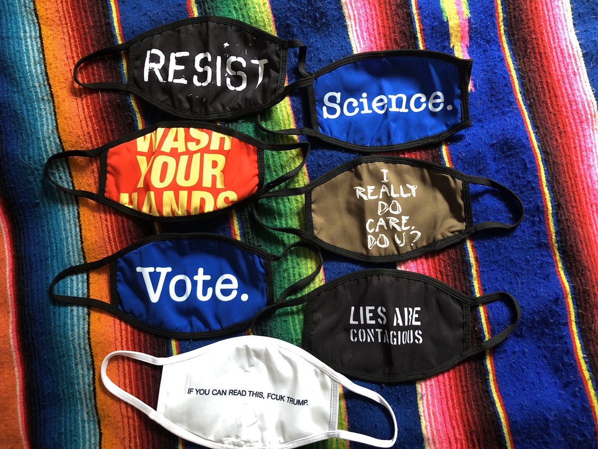 maddogpac's tweet photo. Grooving on the snappy new Mad Dog cotton face masks - 7 unique (and oh-so-cool) designs. Keep it safe out there! #FlattenThe Curve

https://t.co/wSMpMf8dEL https://t.co/rv3MzzwdiI