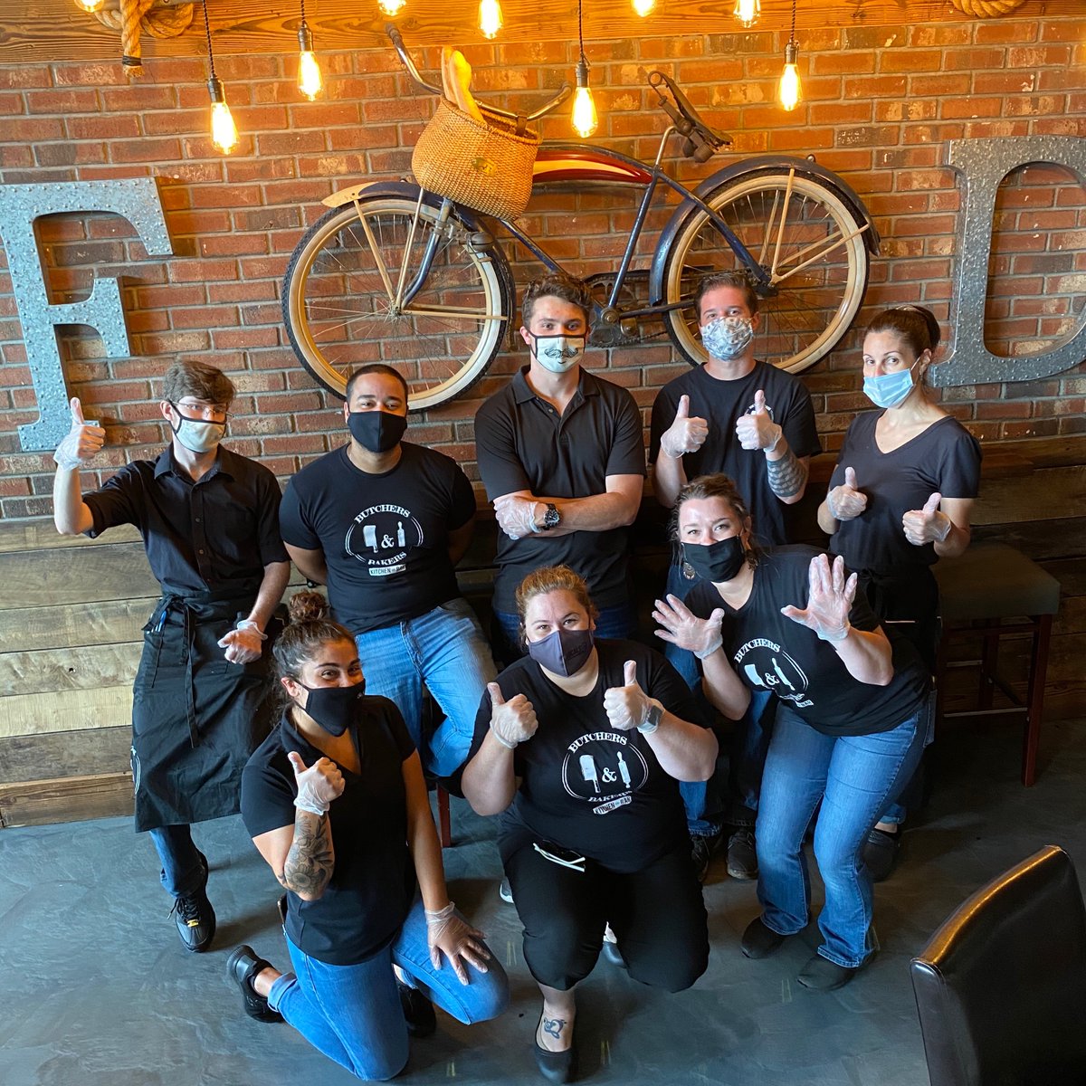 We're all smiles under these masks because we get to see you again... we've missed you all! Come see us today for Indoor Dining, Patio Dining, Pick-up &amp; Delivery. 

To order pick-up call (860) 470-7414 and for delivery visit butchersandbakers.com/delivery.