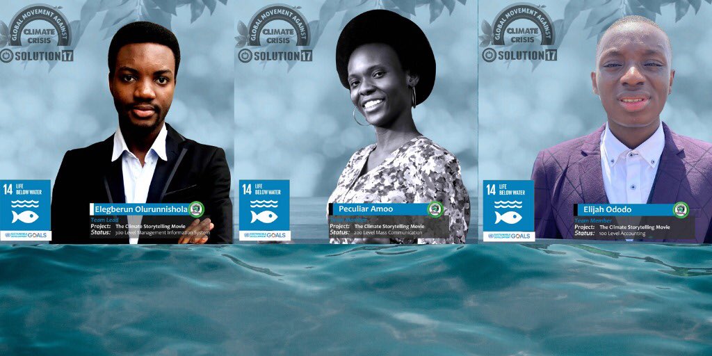 Solution17Green's tweet photo. @FolukeMichael @cycdi_ng @UN_Nigeria @RonKayanja @kevens @JoinUN75 @drvandanashiva @HochschildF @GretaThunberg @RandeepHooda @ev @UN @AminaJMohammed @ItsPrachiDesai @SDG2030 @CUHEBRON @OlumideIDOWU @UNFCCC @UNDPNigeria @AdamRogers2030 @RoseKeffas_G @NevilleGaunt @HansLak @iolcovenantuni @Atayero @gusitobby @TEDxCovenantUni @DrUmeshPrabhu @ada_peter2015 @highziiq @ImpactGlocal @CovenantUAlumni @PSI_CovenantUni @Cualumni_Career @WilliamTsuma @GernotWagner @nyuniversity @ProfAkinAbayomi @MarcoTeixeiraUN @UNDPClimate @CU_CEPDeR @NGYouthSDGs @RichardMunang @UNYouthEnvoy @UNEP @SDGaction @Itohan12666515 Meet:
🔹@unclesholz-Climate Movie  🔹 @AmaoPeculiar-The Storyteller
🔹@ElijahOdodo-Climate Awareness

The 3 *Qualifiers* ended with equal score, &amp; presented a new project within 24 hours❗️

I hereby present #Solution17 Finalists;advocates of #SDG14 &amp; PMs at *The Green MarketPlace https://t.co/nUzwDB5hV4