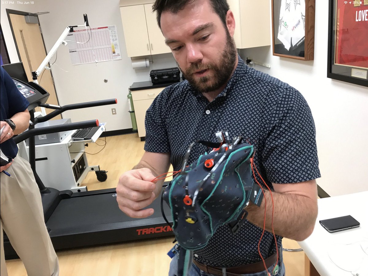 SanfordSportSci's tweet photo. We have been fortunate to have @theshauning help us get setup with our distant sensors which are used in our brain health research studies.
Hopefully #TwitterlessDan doesnโt mind us using a photo of him wearing the sensors. ๐ฌ๐๐คท๐ผโโ๏ธ
#SanfordSports #SanfordResearch https://t.co/XJRb728WoB
