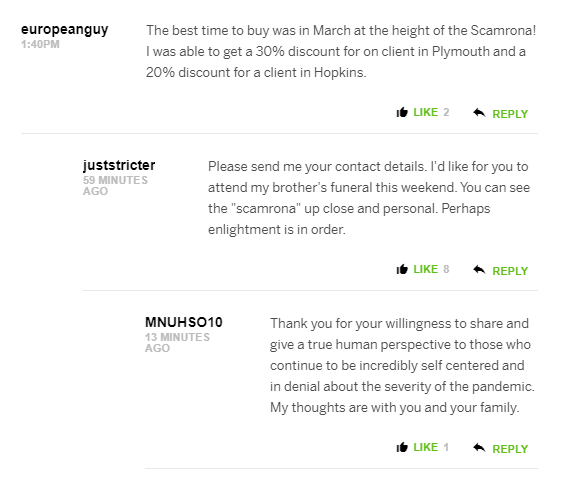 steven_ericson's tweet photo. Comments on a @StarTribune housing story #scamrona https://t.co/0cz7DG66iO