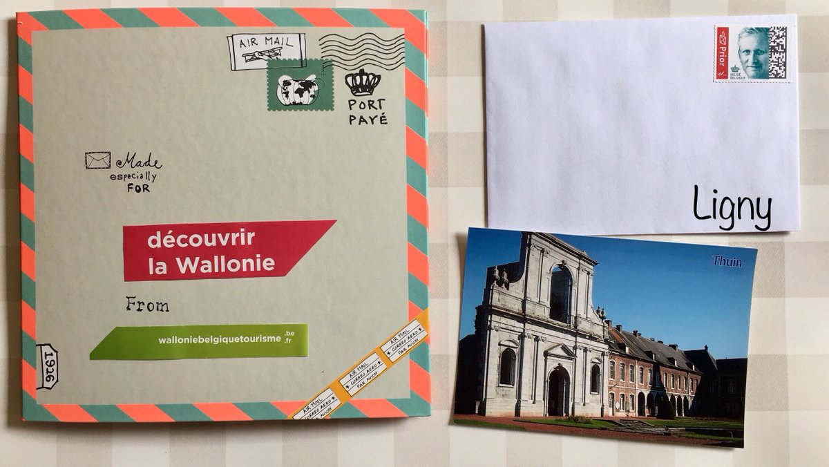 EmilieMontreal's tweet photo. [Un jour, une carte, un peu de #Wallonie]
Jour 63 - Carte 63
Notre carte postale de l'Abbaye d'Aulne à Thuin 🇧🇪 prend la direction de Ligny📨
Au programme : ruines cisterciennes, jardin paysager, espace de promenade et une délicieuse bière 🍻
#WallonieNature et gourmande ! 😋 https://t.co/P99ckmUuj1