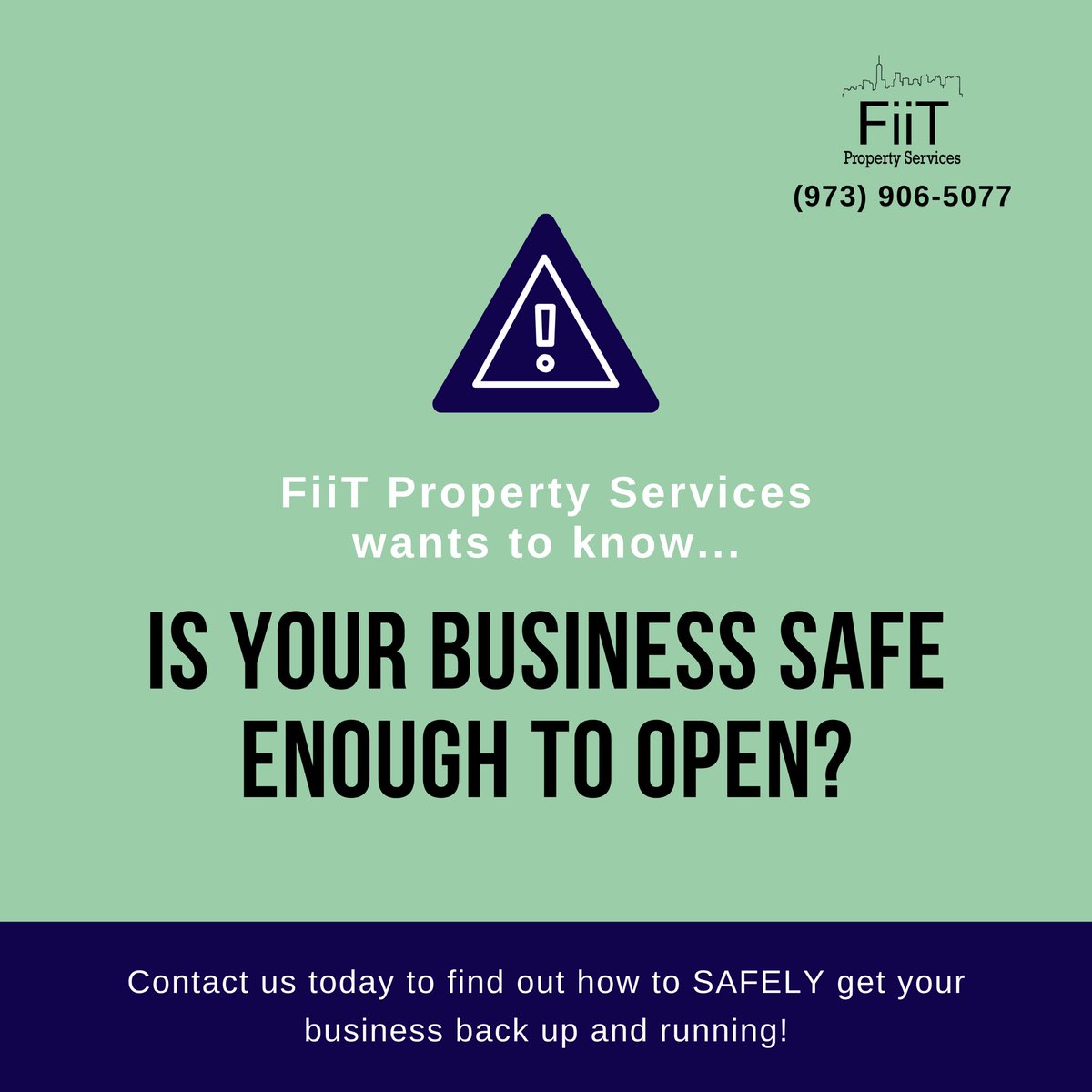 FiitProperty's tweet image. FiiT Property Services can help get your business SAFELY back to business ✅ Call to schedule your #disinfectionservice today (973) 906-5077 📞 #fiitproperty #fiitpropertyservices