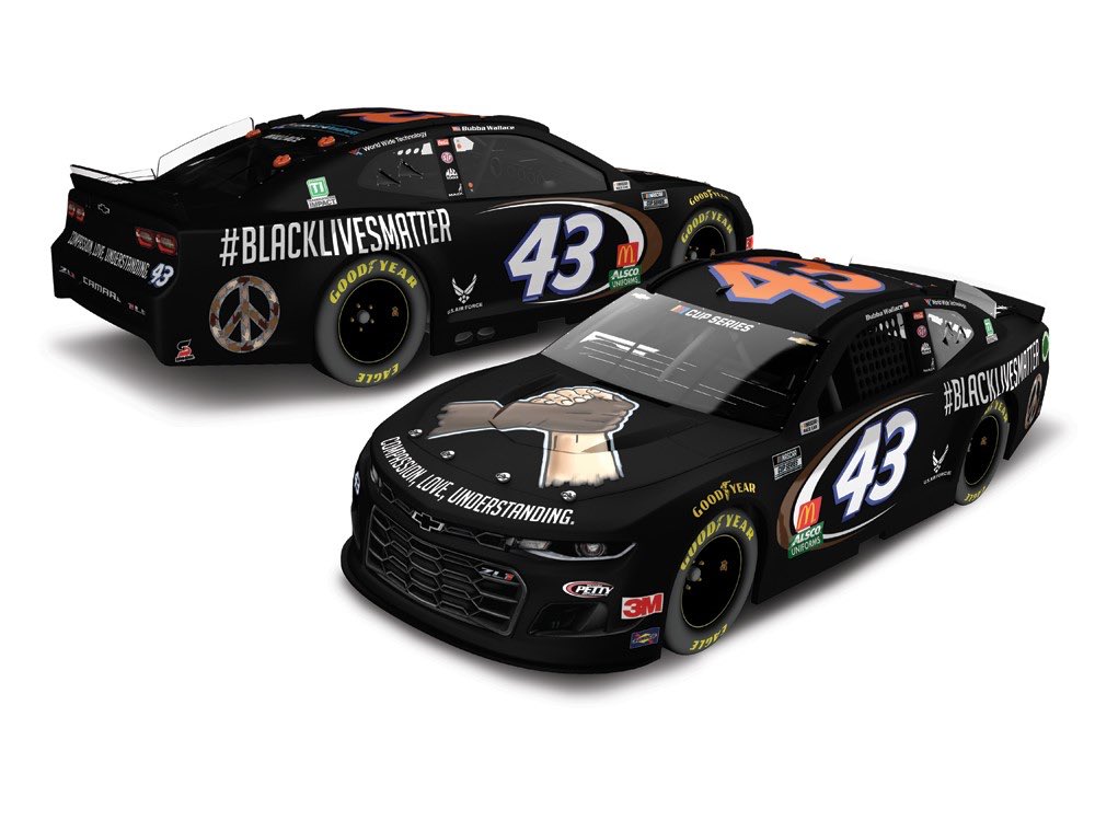 PlanBSales's tweet photo. In Partnership with @BubbaWallace, we will be donating $10 to Bubba’s Live to Be Different Foundation for every Autographed #BlackLivesMatter 1:24 Diecast Sold through our website. 

Order Here: https://t.co/LLC9bcAAeR https://t.co/4VKfebux8X