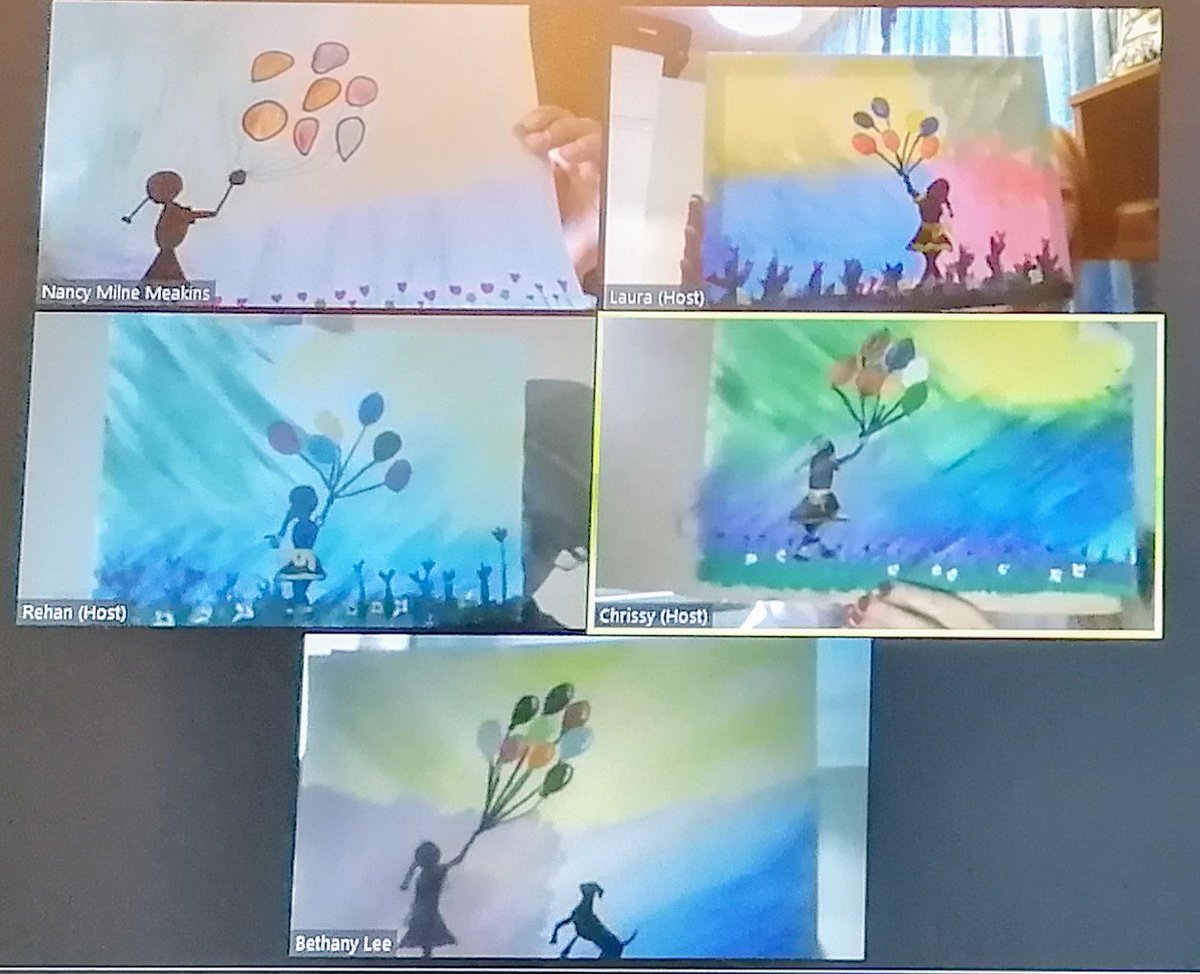 Online painting party was a success! Thanks <a href="/citysocializer/">CitySocializer</a> for bringing us together and <a href="/PopUpPainting/">PopUp Painting</a> for the excellent guidance! #popuppainting #onlineevent #socialevent #artshare #zoomevent #meetnewpeople #fun #virtuallearning