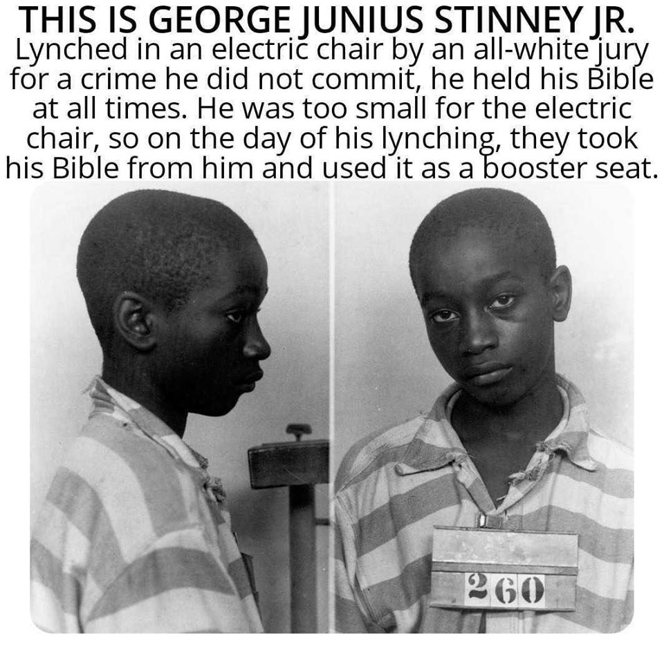 fallhardcore's tweet image. Night was one of our first songs. We've played it every show. Tbh it's exhausting. Every show is a temptation to "just have fun" but this song is a promise to "never forget" and seek justice in a society hellbent on indifference.
George Junius Stinney, Jr. - #IWillNeverForget