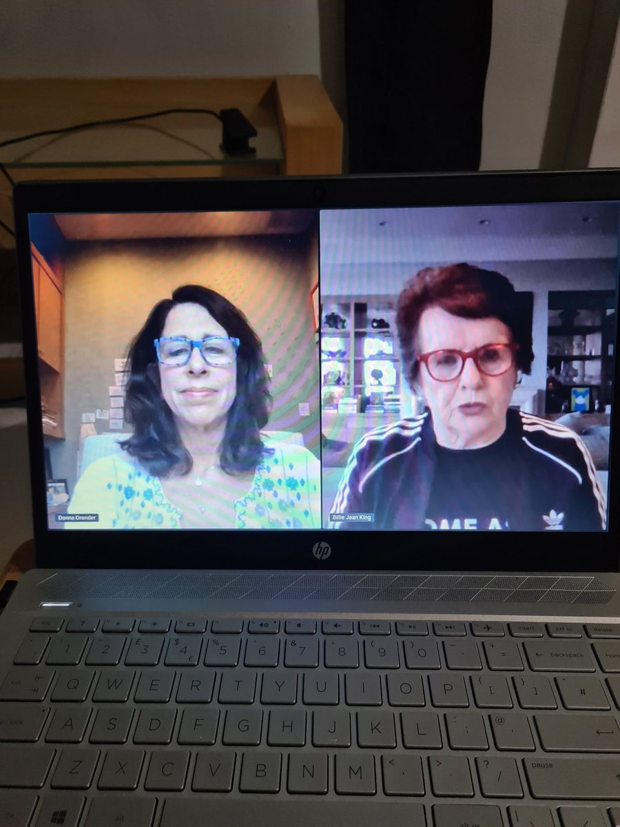 TommyDaly02's tweet photo. When your conference ends with one of your favourite sporting people of all time ๐๐ @BillieJeanKing #BYSWorkshopWeek https://t.co/zR4cFgpLNS