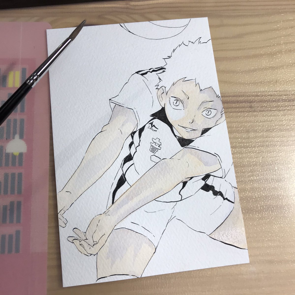 でこっち در توییتر 凸がき スケッチブック 模写修行 ハイキュー ハイキュー好きな人と繋がりたい ハイキューイラスト 水彩画 イラスト 夜久衛輔 リベロはカッコいい法則がある 気がする