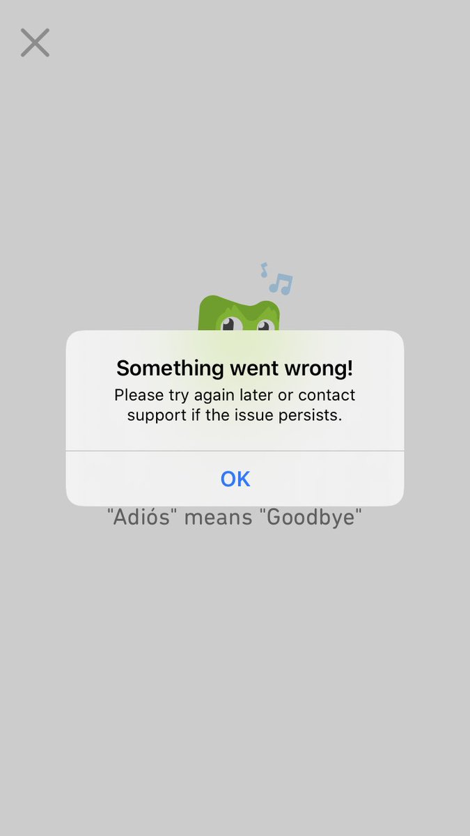 StephMcG6's tweet photo. @duolingo I cannot complete day 159 of my streak because “Something went wrong” with the app. Been like this for hours now... please help! https://t.co/luvvkLGtwT