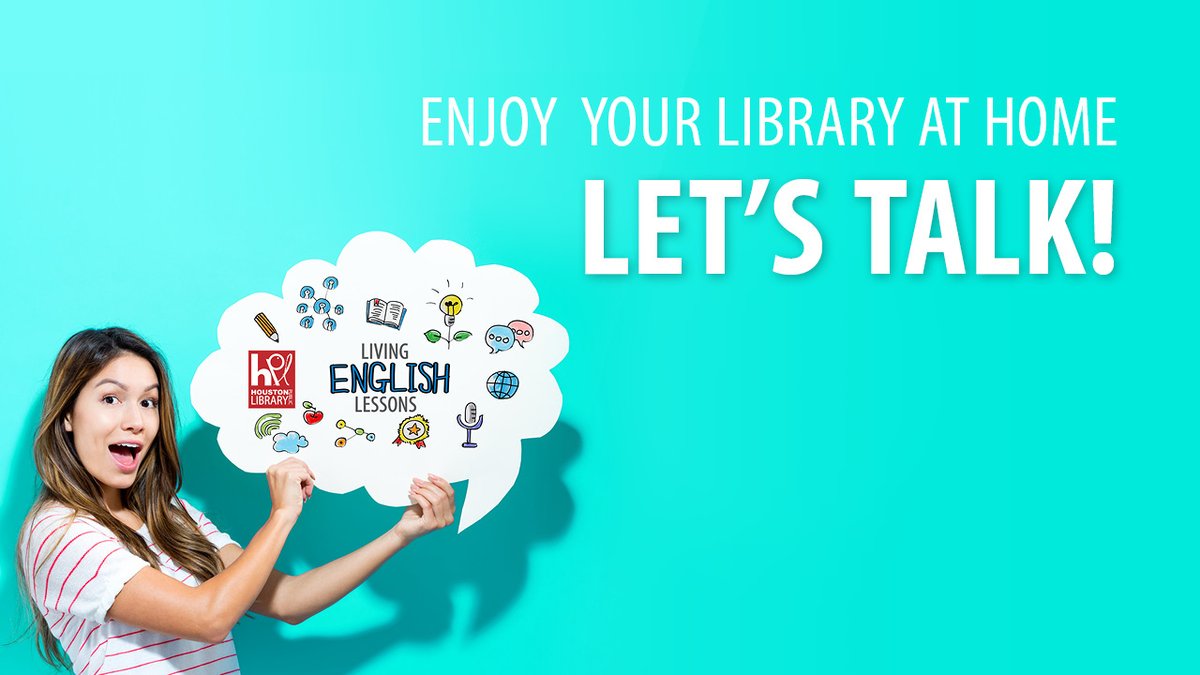 houstonlibrary's tweet image. Join us on 6/23 at 10 AM or 6/25 at 3 PM for the first HPL Living English Lesson, Casual Conversation! 

More info: houstonlibrary.org/living-english / bit.ly/30JeYl4   

#LetsTalk #ILoveHPL #houstonlibrary #LearnEnglish #ESL #Vocabulary #EnglishTeacher #EnglishLesson #librarylove