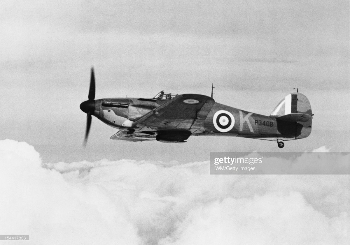 The last Hurricanes of 73 Squadron, the last  @RoyalAirForce squadron in France left Nantes, flying back across the Channel to RAF Tangmere. Further air cover over the evacuation ports would now be either French, or long range Bristol Blenheim fighters flying from Britain.