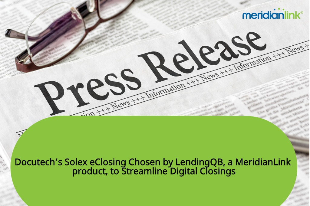 meridianlink's tweet photo. We’re excited to announce LendingQB, our mortgage loan origination system is now integrated with eClosing platforms. Read more about LendingQB here:

https://t.co/446E8GlmD5

#MLHelps @meridianlink @docutech #pressrelease #digitallending #digitalbanking #fintech https://t.co/R1uDc1rZE4
