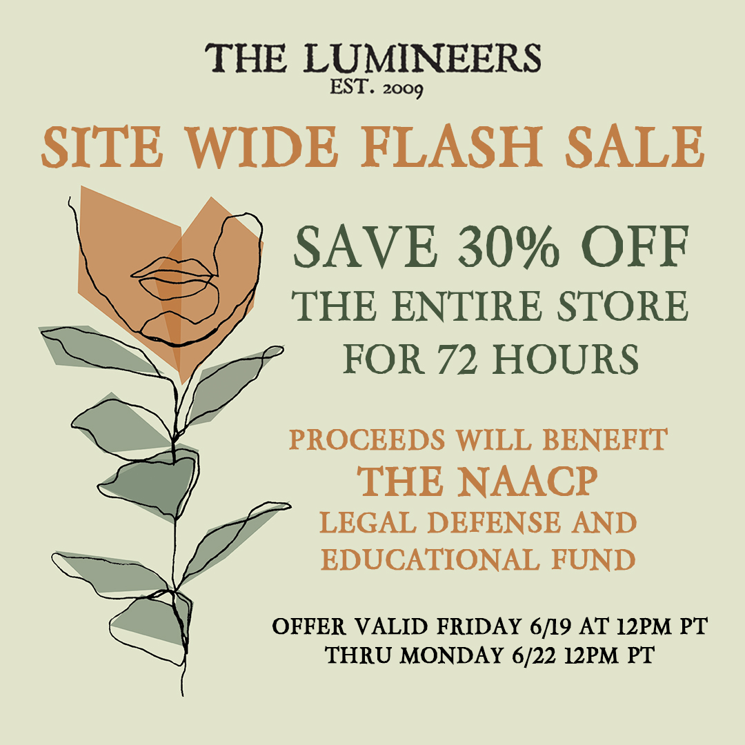 Tomorrow at 12PM PT through Monday,6/22 at 12PM PT, everything in our merch store will be 30% off and 100% of the proceeds from the sales will be donated to <a href="/NAACP_LDF/">Legal Defense Fund</a>. We are going to be matching the funds raised, up to $50k, so every dollar counts 🖤 naacpldf.org