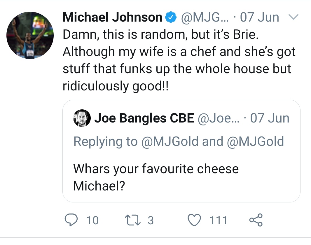 Thank you  @MJGold,  @nataliejamieson  @officialJasonG,  @RachaelBurf12 for your lovely cheesy replies!If you want to know the cheese loves of 300 other celebrities visit  http://joebangles.co.uk  or this pinned thread. #ThursdayThoughts #ThursdayMotivation #thursdayvibes