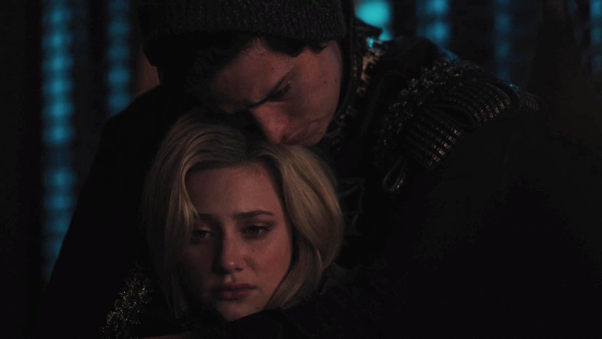 (1) Betty and Jughead are seen multiple times doing small gestures to eachother as a sense of comfort, and everytine they do it in the scenes you can see them visibly relax