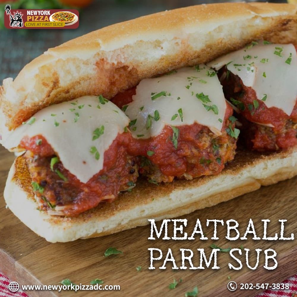 Meat balls parm sub to fill you up 🍽 Place orders at newyorkpizzadc.com
.
.
.
.
.
#newyorkpizzadc #washingtondc #parmsub #tastytreats #tastyfoods #instamood #food