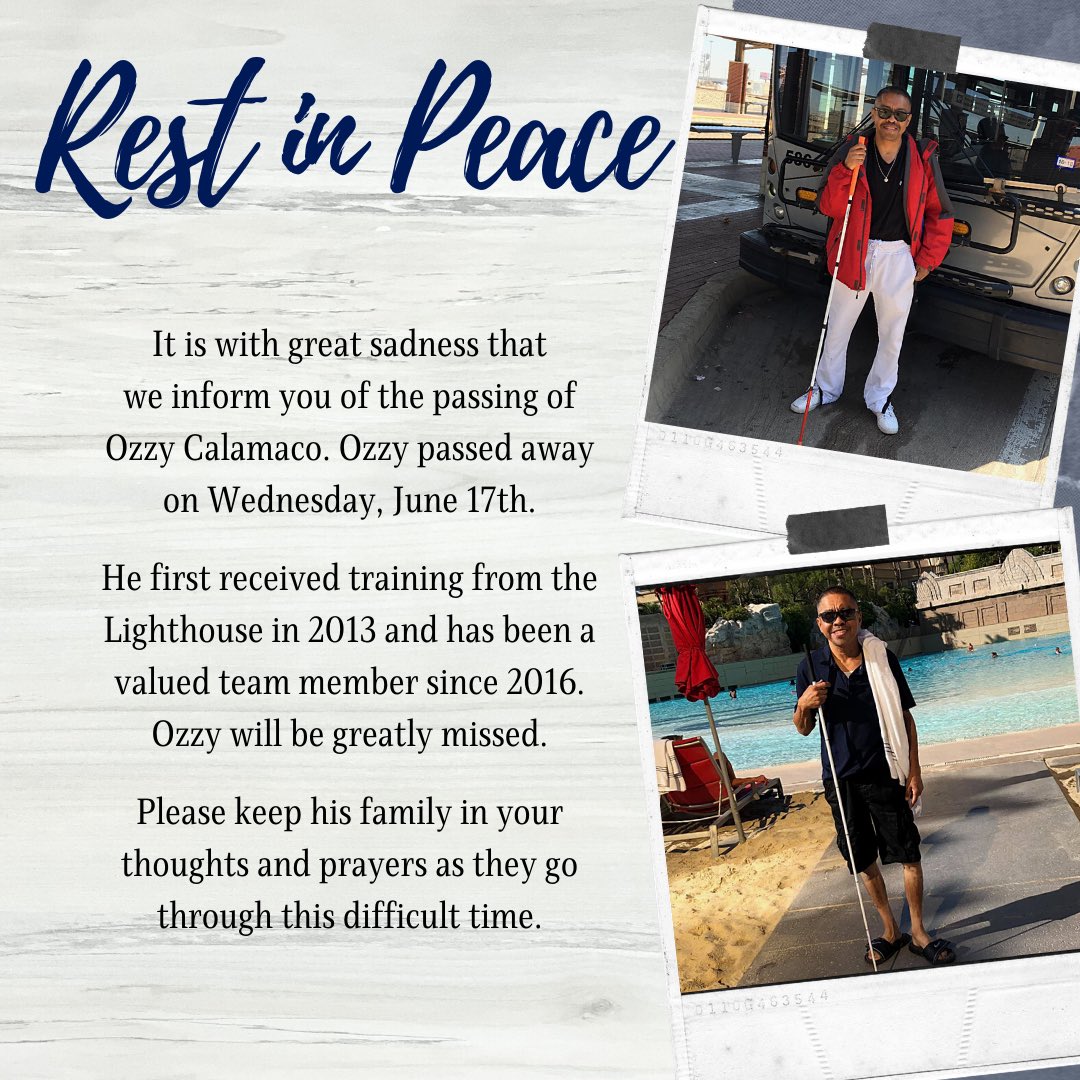 FWLighthouse's tweet image. It is with great sadness that
we inform you of the passing of Ozzy Calamaco. Ozzy passed away on Wednesday, June 17th.

He first received training from the Lighthouse in 2013 and has been a valued team member since 2016.
Ozzy will be greatly missed.