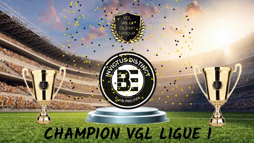 Félicitations à @InvictusDT1 sous structure @BE_ESPORT1 et sous la responsabilité de leur GM @IDT_winz après un début calme et une montée en puissance, ils remportent le titre de <a href="/_VGL_/">VV eSport FIFA</a> France Ligue 1 pour la première édition !!! Bravo les champions !!