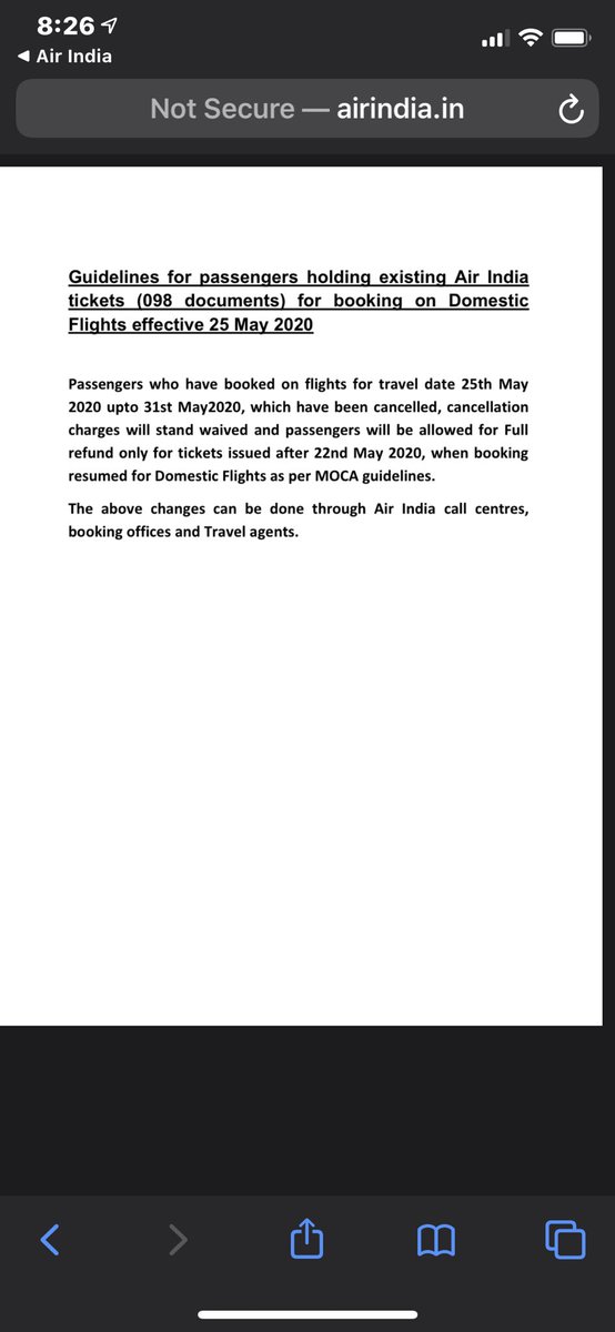 mohit121971's tweet photo. @HardeepSPuri  what wrong people have done who had booked 098 tkt on March end paying hefty amt for travel booking was taken by AI https://t.co/hOumrJOyQt