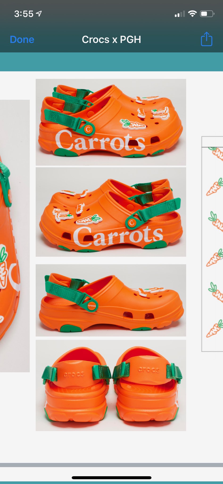 carrots crocs collab