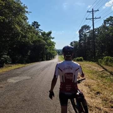 Hitting the backroads on the MTB.