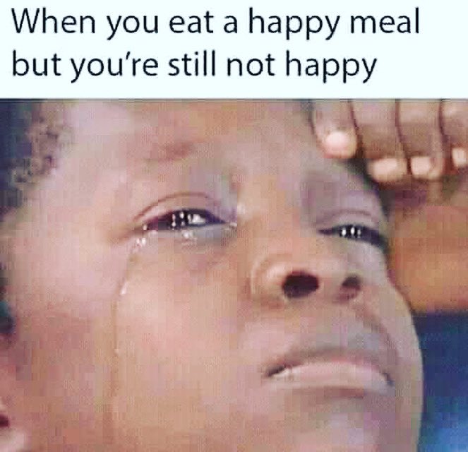 memezlab's tweet photo. 😢I’m lovin it!😢*Follow for daily laughs. #memezlab #happymeal #happymeals #mcdonalds #mcdonaldsmemes #mcdonald #mcdonalds🍔🍟 #mcdonalds🍟 #funny #funnymemes #funnyshit #funnyphotos #funnyjoke #lol #haha #meme #memes #memes😂 #memesfordays #dankmeme https://t.co/5Qwyh6RxDt