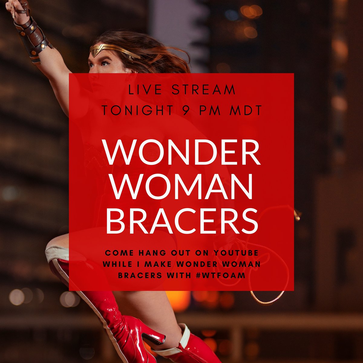 CosplayApprenti's tweet photo. Join us in 20 mins live on YouTube!!! We're making Wonder Woman Bracers! :)
https://t.co/VeaDkNY7tJ https://t.co/CouZpjBVV5