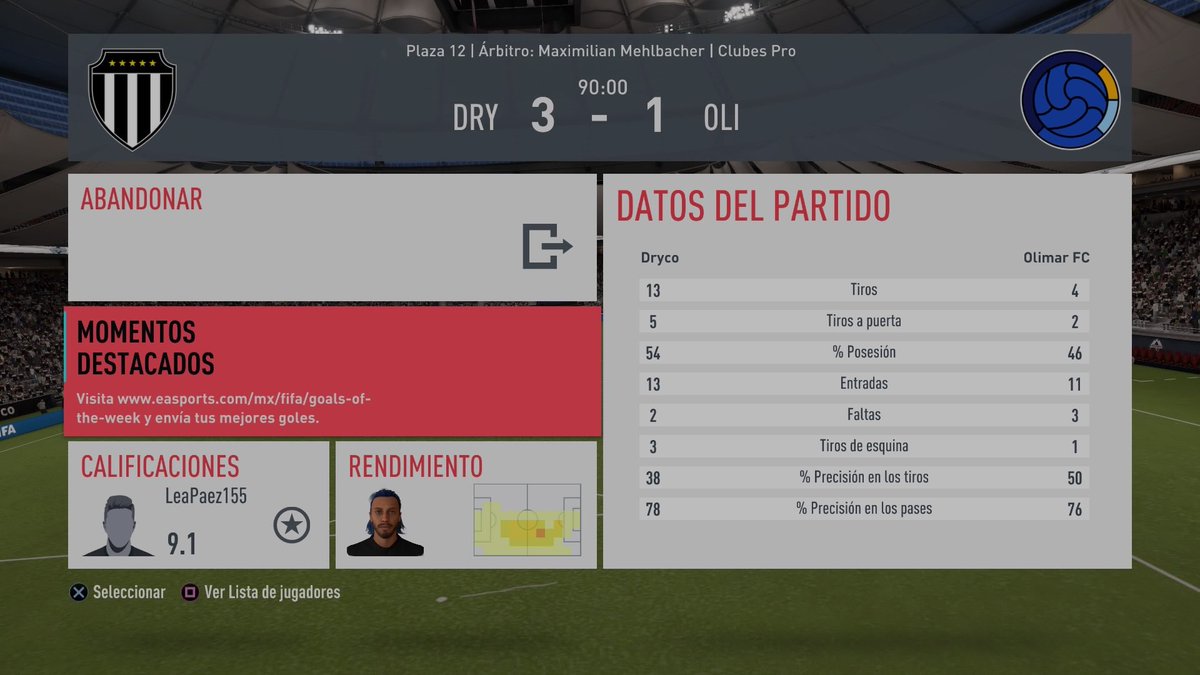 CDryco's tweet image. Resultados de las fechas de hoy:
A primera hora victoria 3-1 @OlimarFc Luego caímos 2-0 @mhs_eSports10 
Y por último 2–1 Chaco eSp
#VamoElDryco