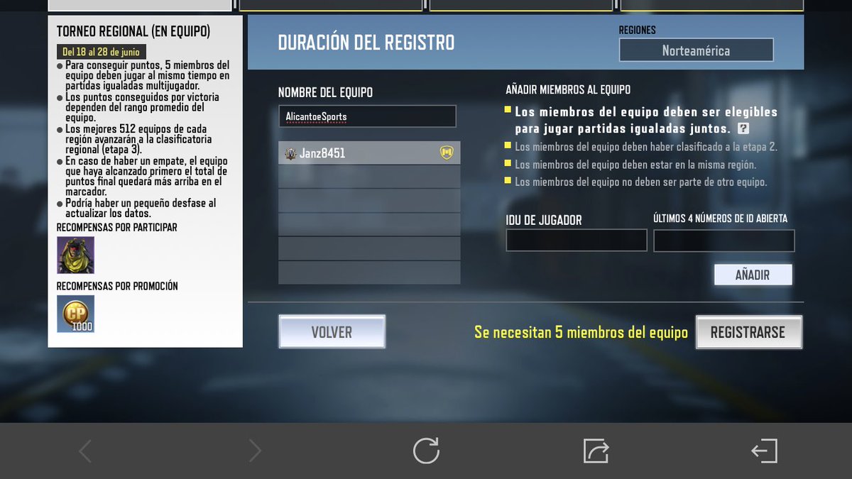 #AeAnuncios | Se solicitan 2 jugadores para torneo mundial, Norteamerica (México para mejor comunicación). #CoDMobile #CoD