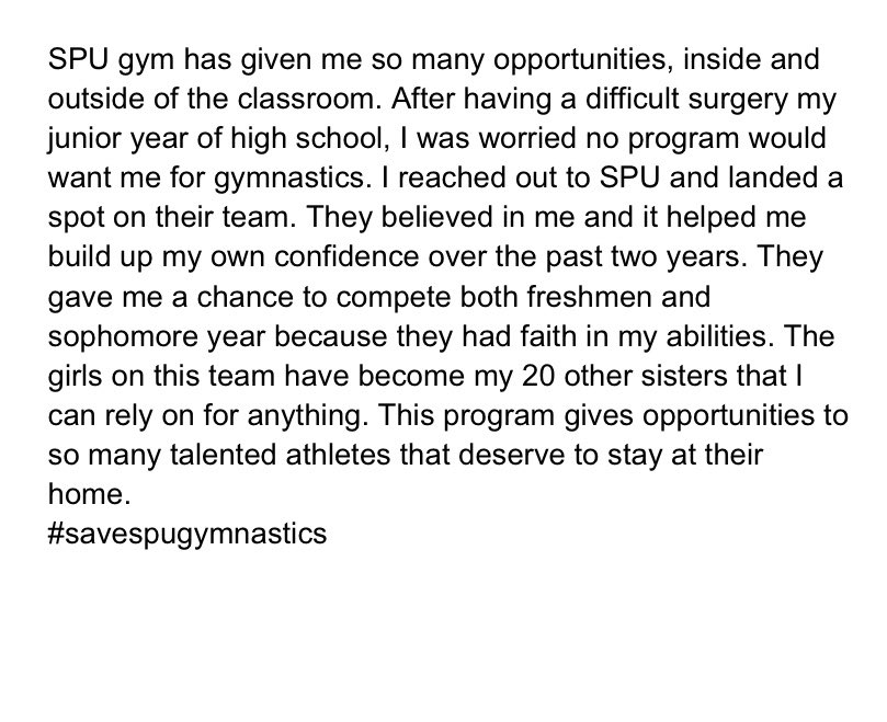From rising junior Kayla Chan:
#savespugymnastics