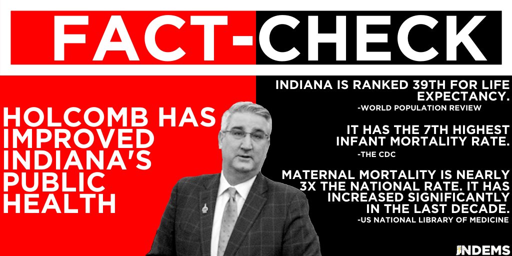 INDems's tweet image. @GovHolcomb is taking the stage. Bold to start with Indiana's public health.... #INGOP