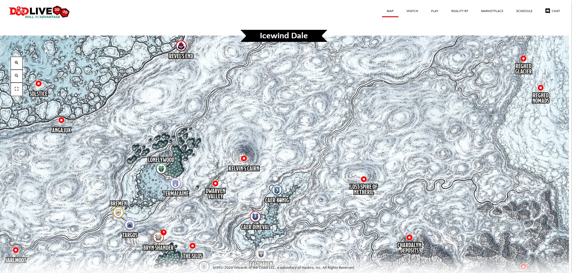 Icewind Dale 5e Map Greg Tito On Twitter: "I'm Super Proud Of The Team Who Built This Awesome  Map Of Icewind Dale To Explore During #Dndlive2020. It's Like A Google Map  #Dnd Gazetteer! There Are Secrets.