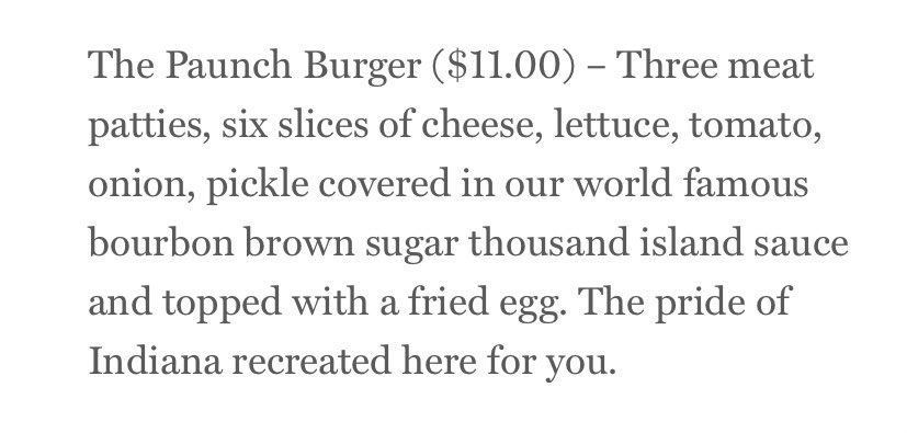 Paunch Burger when the humans and trevor go to the all american restaurant in Sydney, there is an item on the menu called a paunch burger. In the episode before this one we can also see a regular sized paunch burger cup being used to hold items.