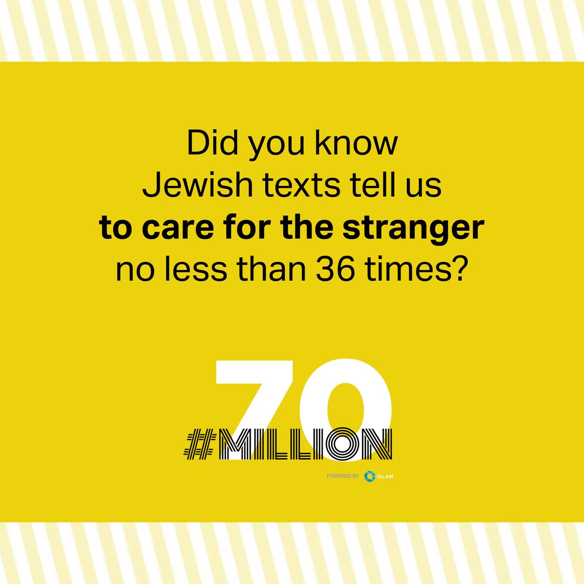Jewish history is full of displacement and forced migration. We must draw on our own story to act for the world’s #70million refugees and asylum seekers by protecting the vulnerable and honoring the resilient. Join the call at 70million.org