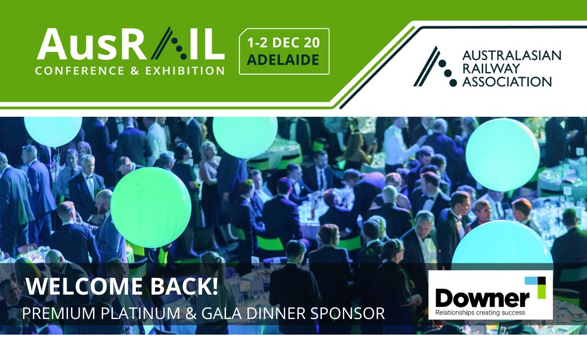 We are pleased to welcome back <a href="/downergroup/">Downer Group</a> as premium platinum and GALA dinner sponsor during <a href="/AustRail/">🚄Australasian Railway Association (ARA) 🚃🛤️</a> #AusRAIL 2020. 
#Downer #AustRail